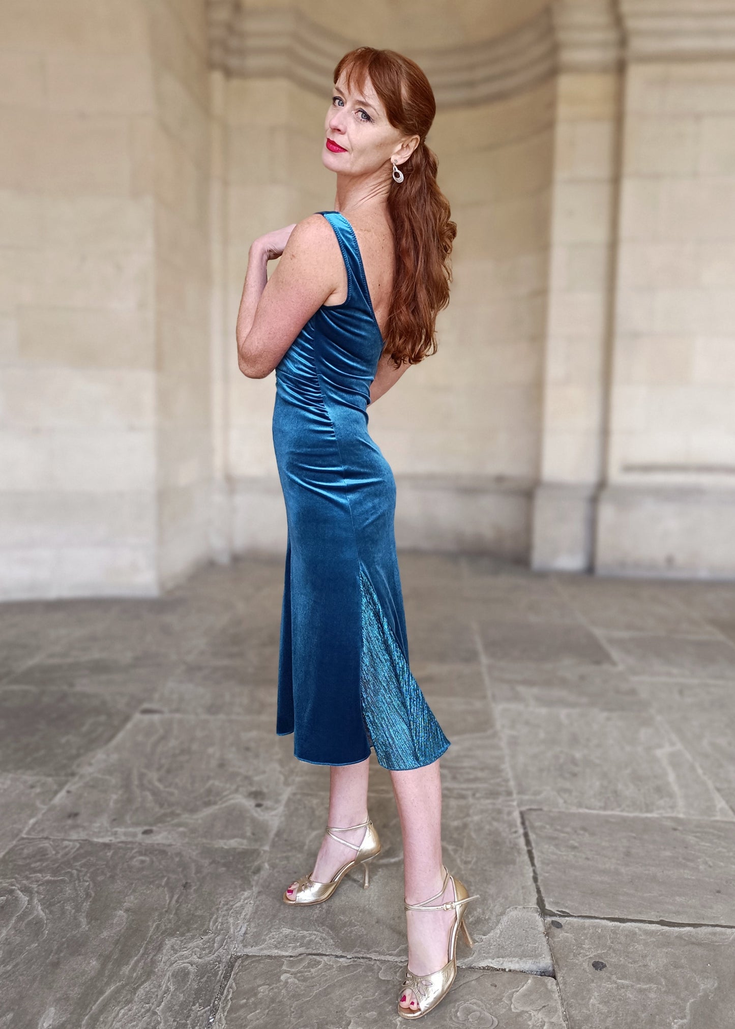 SOFIA Dance velvet dress with shimmer inserts