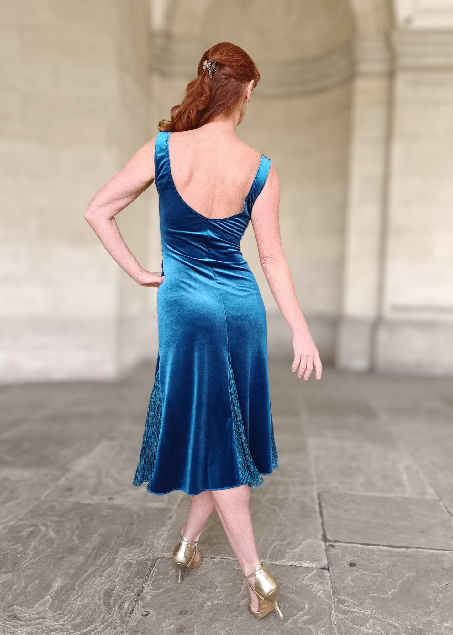 SOFIA Dance velvet dress with shimmer inserts
