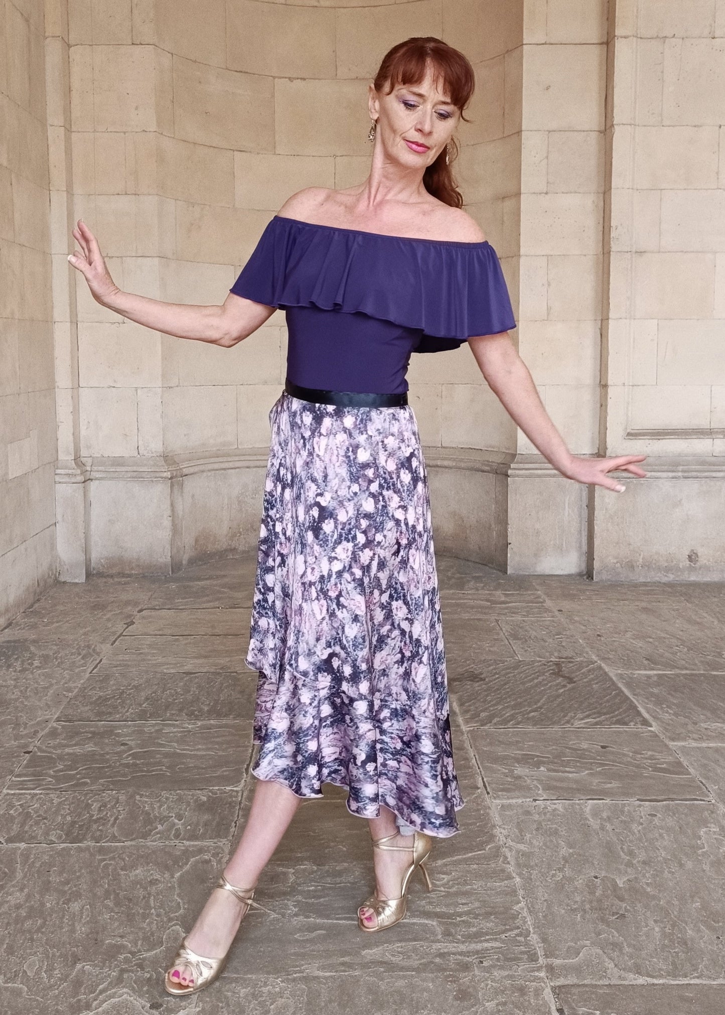 Wrap Satin Skirt Purple dream