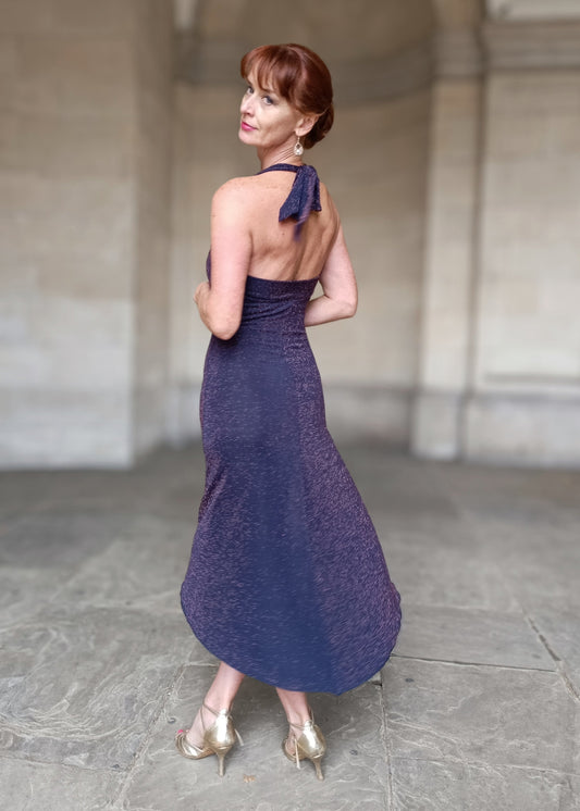 VESPER Lurex tango dress