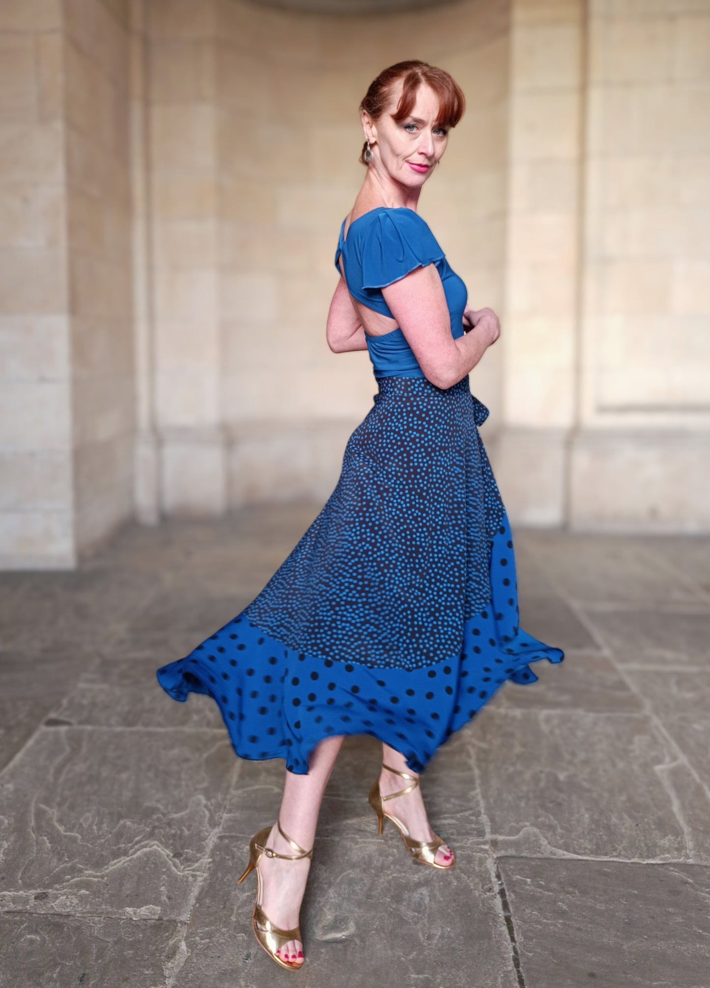 Wrap Skirt Double Dots