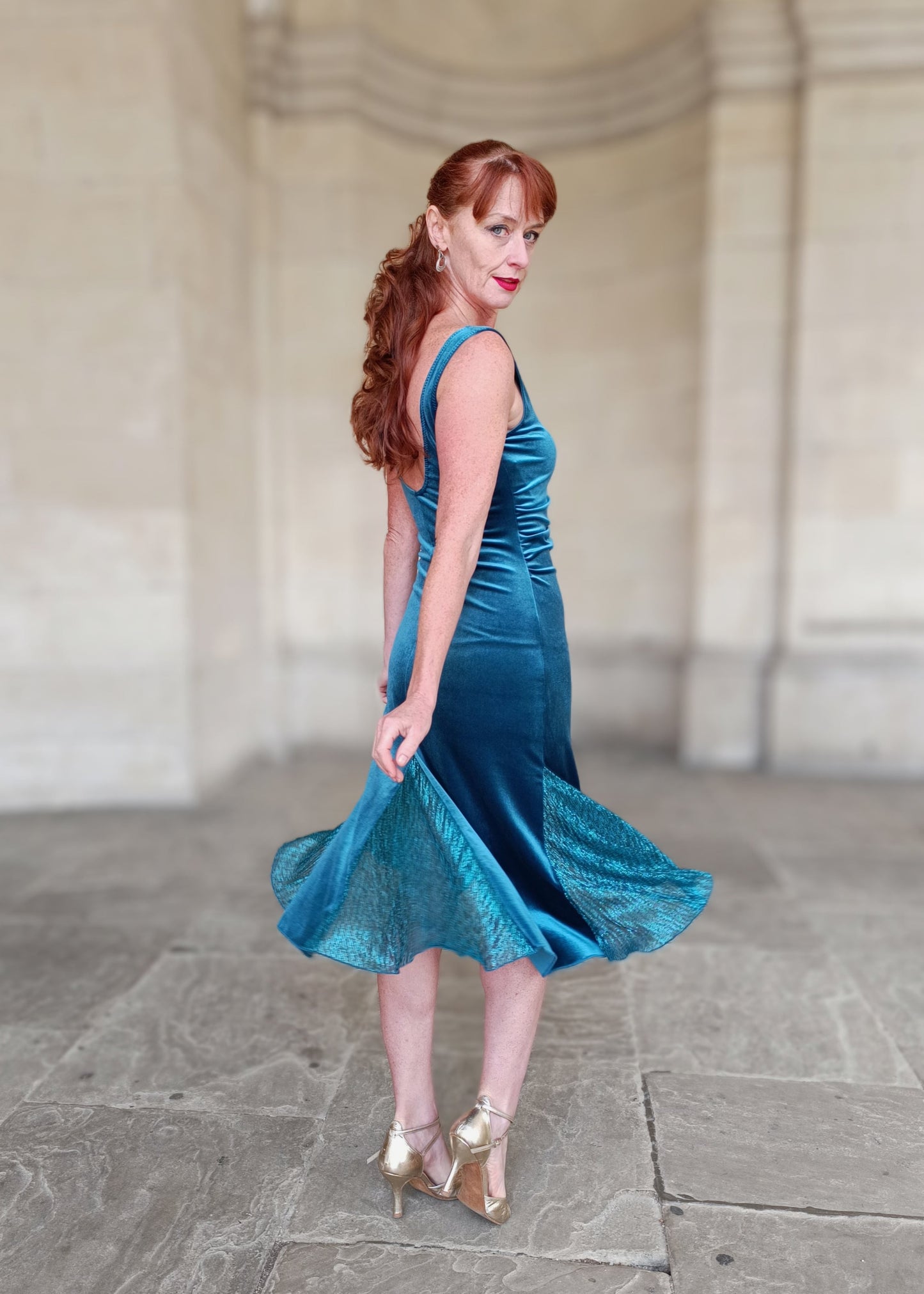 SOFIA Dance velvet dress with shimmer inserts