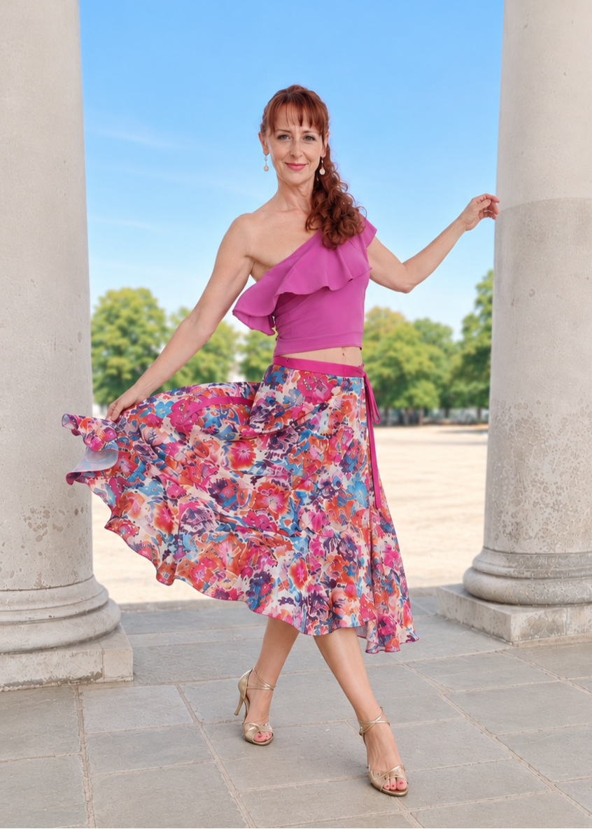 Wrap Satin Skirt TROPICS