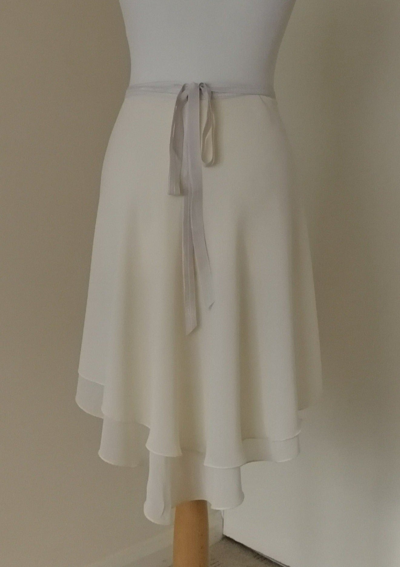 Double layered ballet wrap skirt