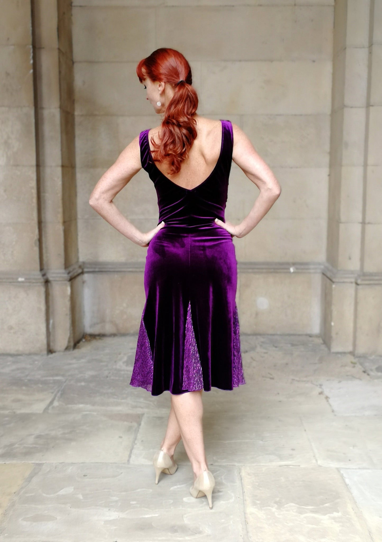 SOFIA Dance velvet dress with shimmer inserts