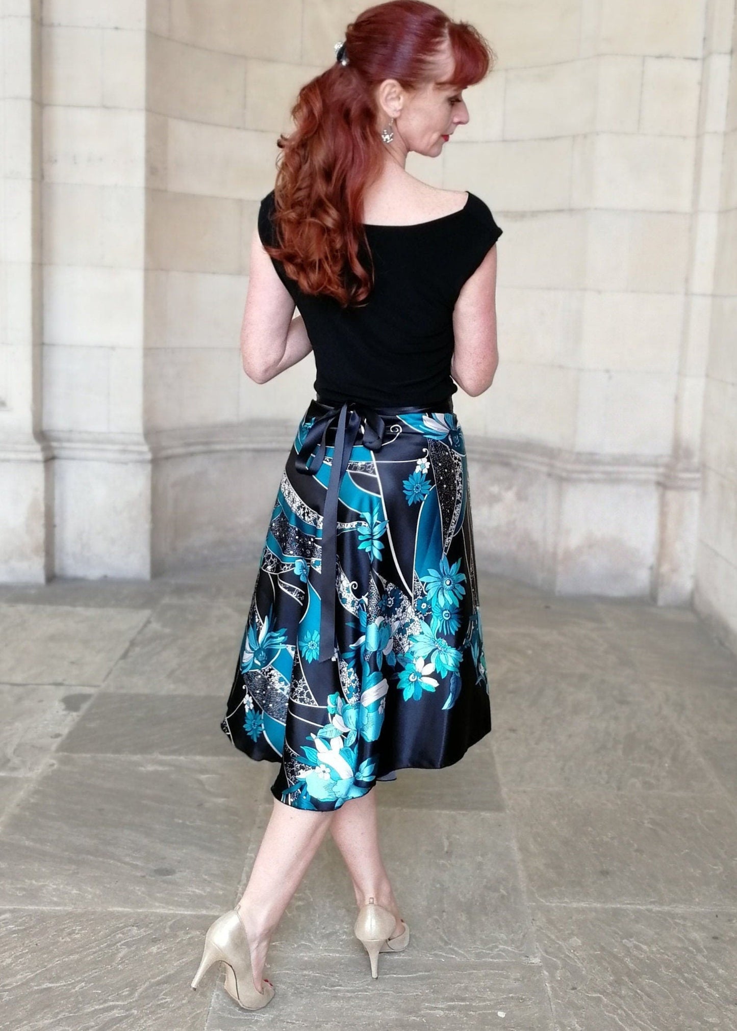 SATING WRAP skirt